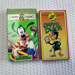 Disney and Daffy Duck Cartoon VHS Tapes